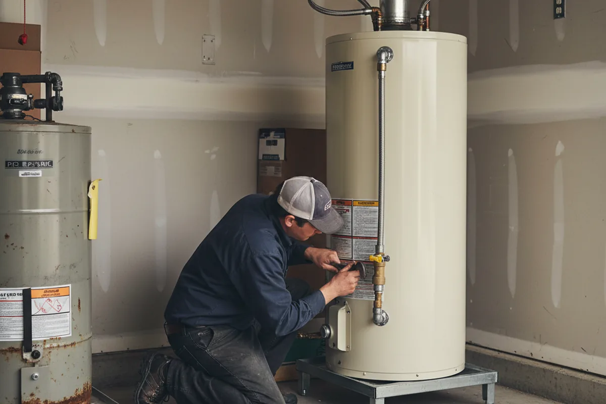 Water heater and shutoff valve replacement in Garden Plain
